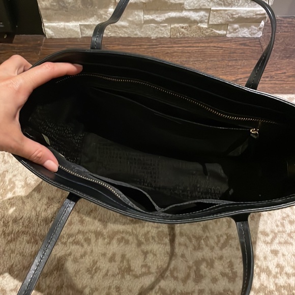 Kate Spade Shoulder Bag - Black smooth leather - Gold logo - Picture 5 of 7